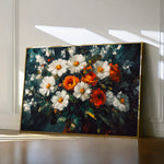 Floral 1002 Canvas Art 18" x 24" / 45 x 60 cm / Black
