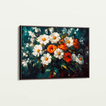 Floral 1002 Canvas Art 18" x 24" / 45 x 60 cm / Black
