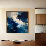Abstract 1003 Canvas Art 16" x 16" / 40 x 40 cm / Black