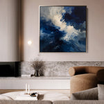 Abstract 1003 Canvas Art 16" x 16" / 40 x 40 cm / Black