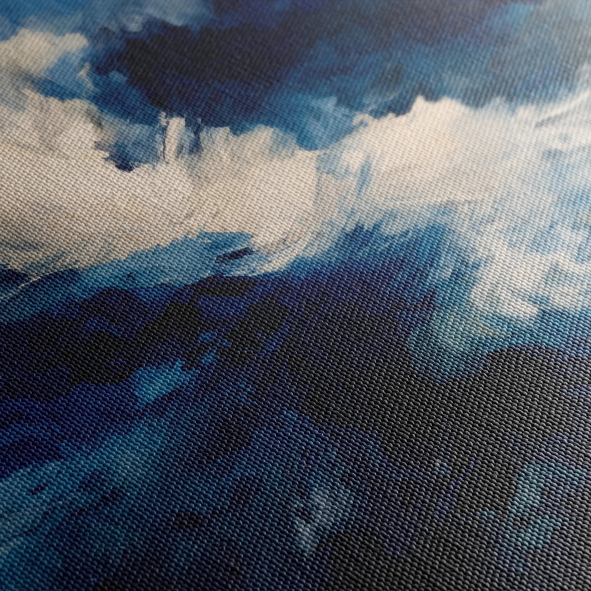 Abstract 1003 Canvas Art 16" x 16" / 40 x 40 cm / Black