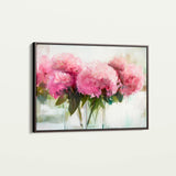 Floral 1003 Canvas Art 18" x 24" / 45 x 60 cm / Black