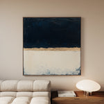 Abstract 1004 Canvas Art 16" x 16" / 40 x 40 cm / Black