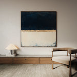 Abstract 1004 Canvas Art 16" x 16" / 40 x 40 cm / Black