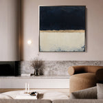 Abstract 1004 Canvas Art 16" x 16" / 40 x 40 cm / Black