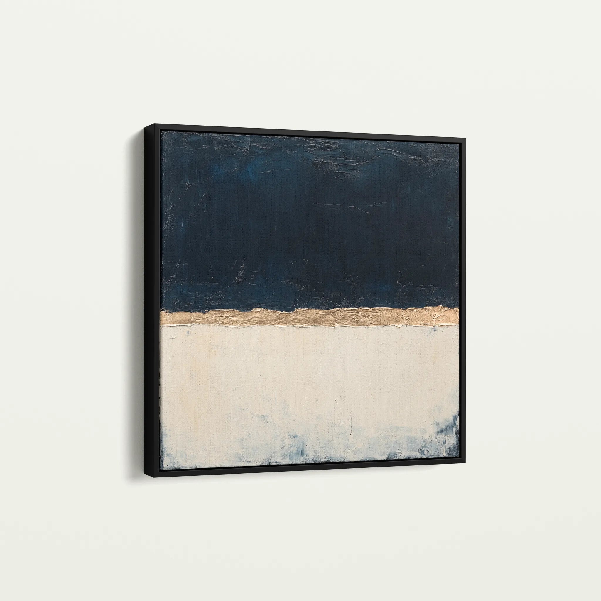 Abstract 1004 Canvas Art 16" x 16" / 40 x 40 cm / Black