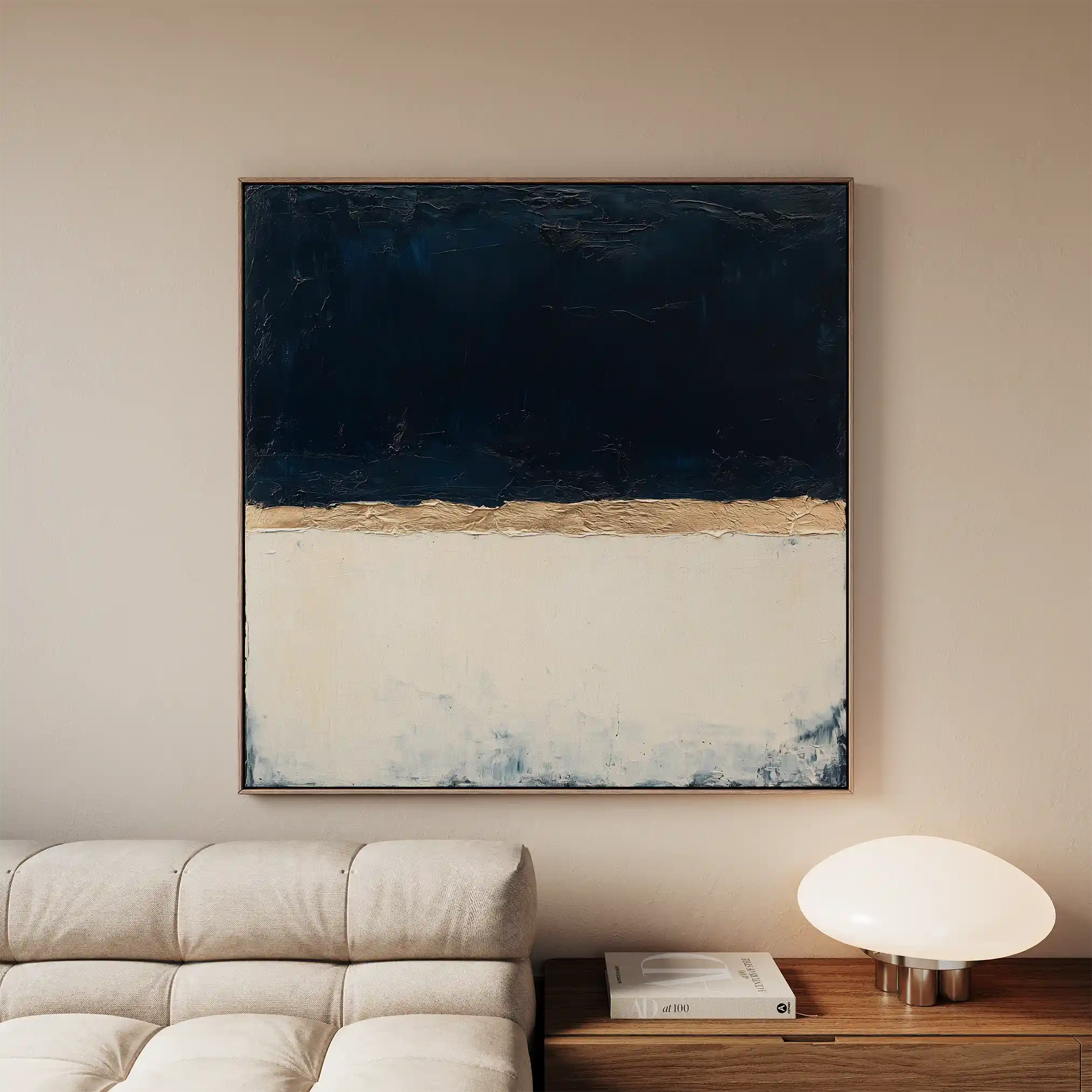 Abstract 1004 Canvas Art 60 x 60 cm / Black
