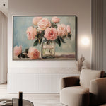 Floral 1004 Canvas Art 18" x 24" / 45 x 60 cm / Black