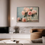 Floral 1004 Canvas Art 18" x 24" / 45 x 60 cm / Black