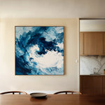 Abstract 1005 Canvas Art 16" x 16" / 40 x 40 cm / Black