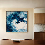 Abstract 1005 Canvas Art 16" x 16" / 40 x 40 cm / Black