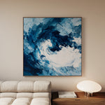 Abstract 1005 Canvas Art 16" x 16" / 40 x 40 cm / Black
