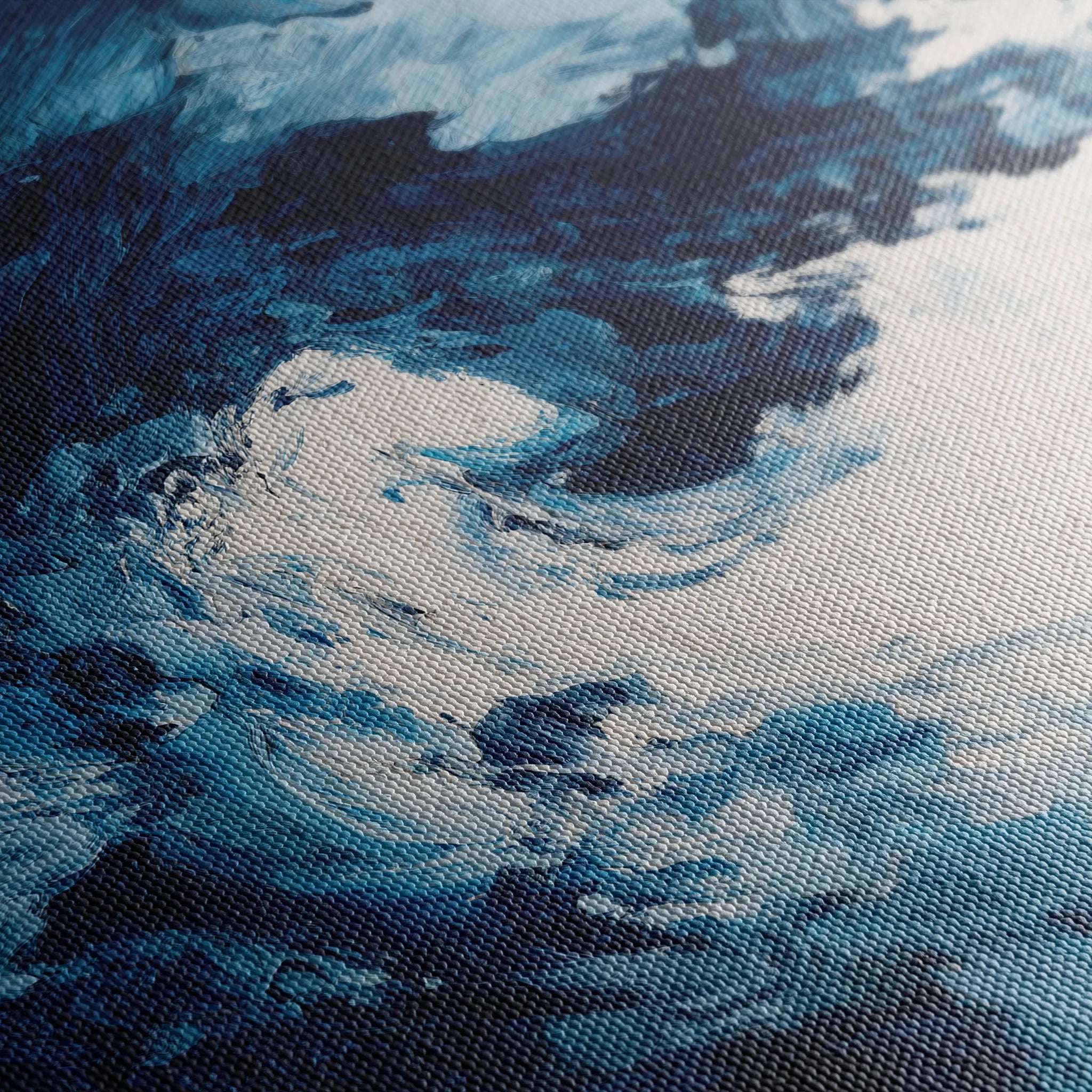 Abstract 1005 Canvas Art 16" x 16" / 40 x 40 cm / Black