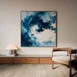 Abstract 1005 Canvas Art 60 x 60 cm / Black