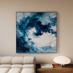 Abstract 1005 Canvas Art 60 x 60 cm / Black