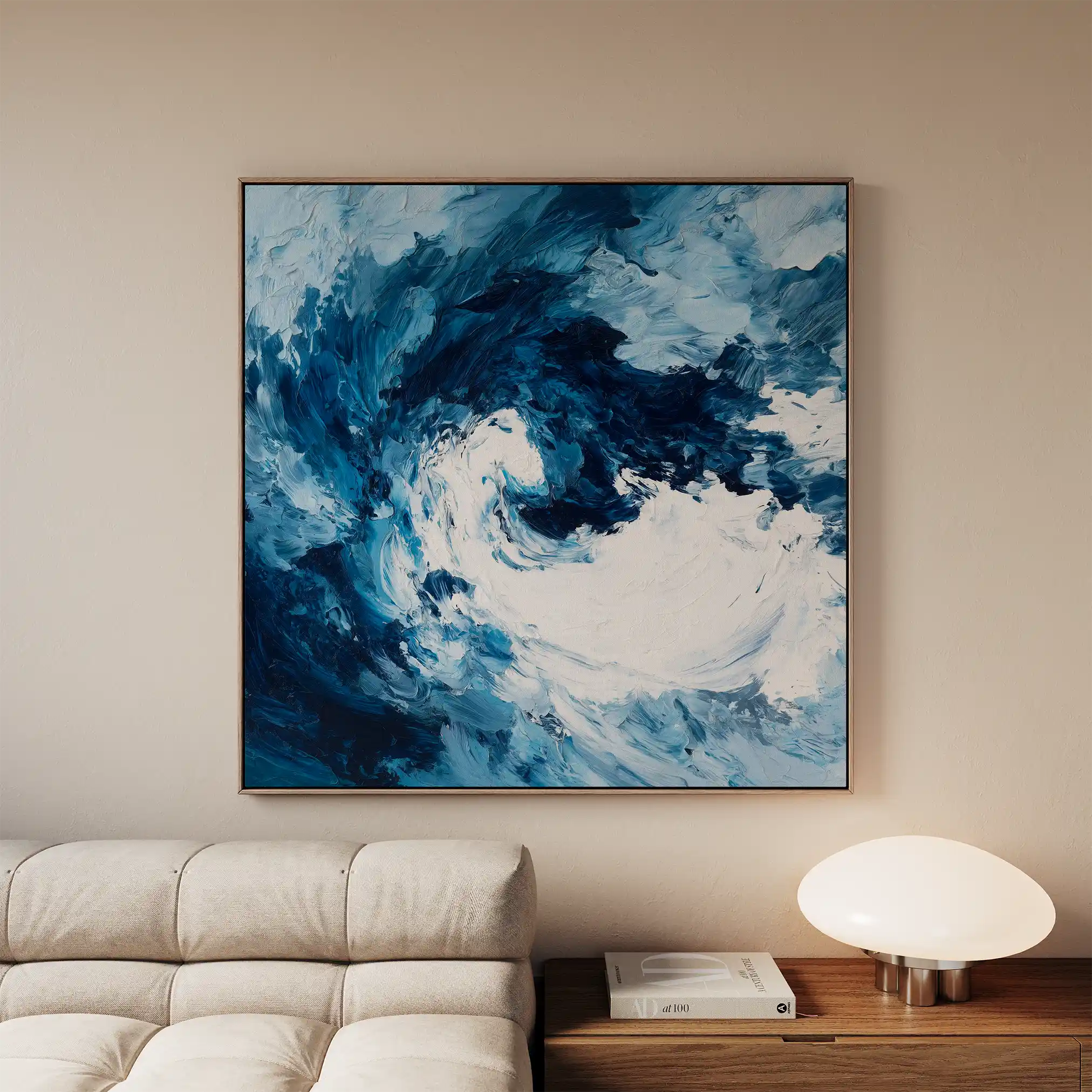 Abstract 1005 Canvas Art 60 x 60 cm / Black