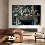 Floral 1005 Canvas Art 18" x 24" / 45 x 60 cm / Black