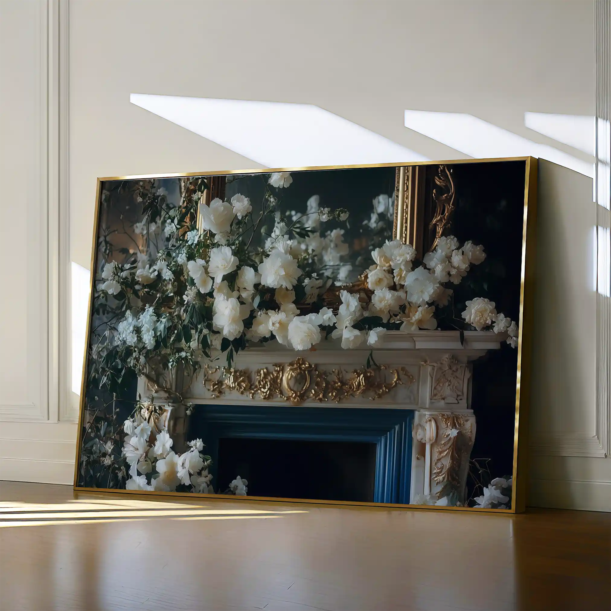 Floral 1005 Canvas Art 60 x 40 cm / Black