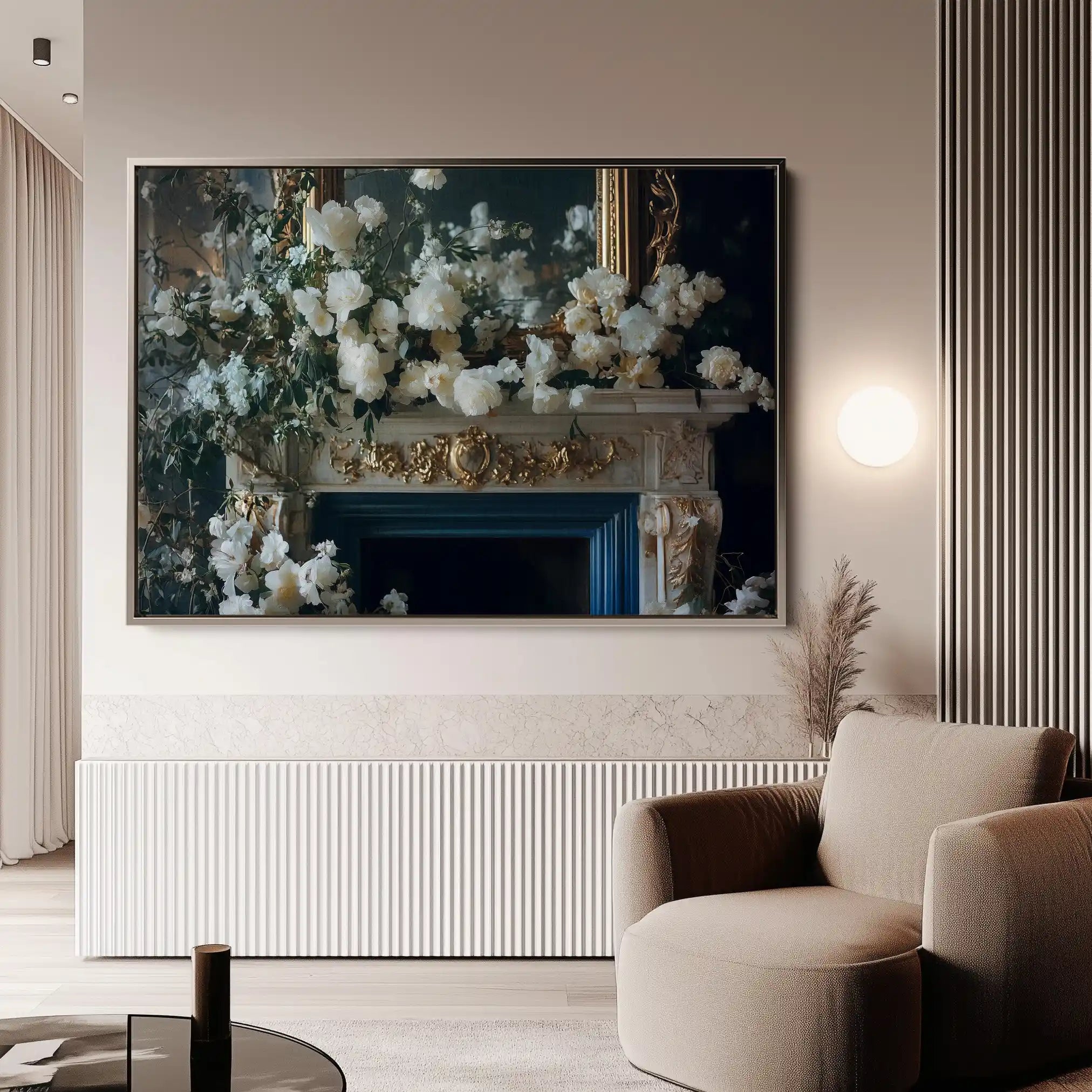 Floral 1005 Canvas Art 60 x 40 cm / Black