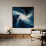 Abstract 1006 Canvas Art 16" x 16" / 40 x 40 cm / Black