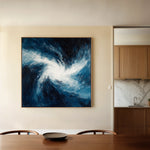 Abstract 1006 Canvas Art 16" x 16" / 40 x 40 cm / Black