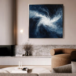 Abstract 1006 Canvas Art 16" x 16" / 40 x 40 cm / Black