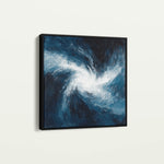 Abstract 1006 Canvas Art 16" x 16" / 40 x 40 cm / Black