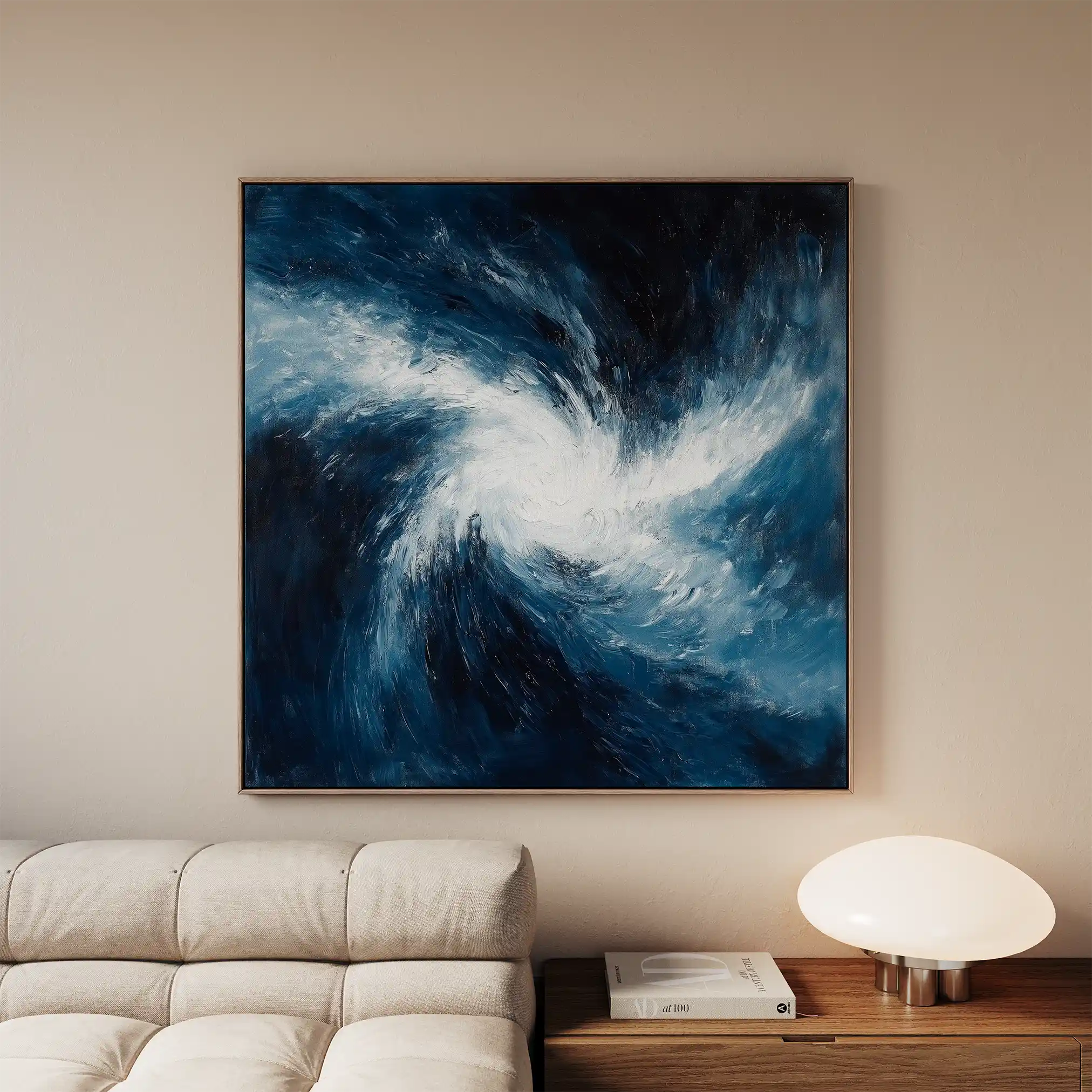 Abstract 1006 Canvas Art 60 x 60 cm / Black