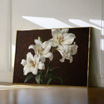 Floral 1006 Canvas Art 18" x 24" / 45 x 60 cm / Black