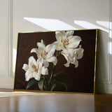 Floral 1006 Canvas Art 18" x 24" / 45 x 60 cm / Black