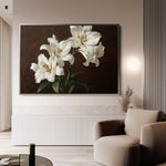Floral 1006 Canvas Art 18" x 24" / 45 x 60 cm / Black