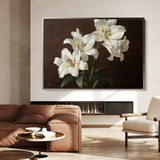 Floral 1006 Canvas Art 18" x 24" / 45 x 60 cm / Black