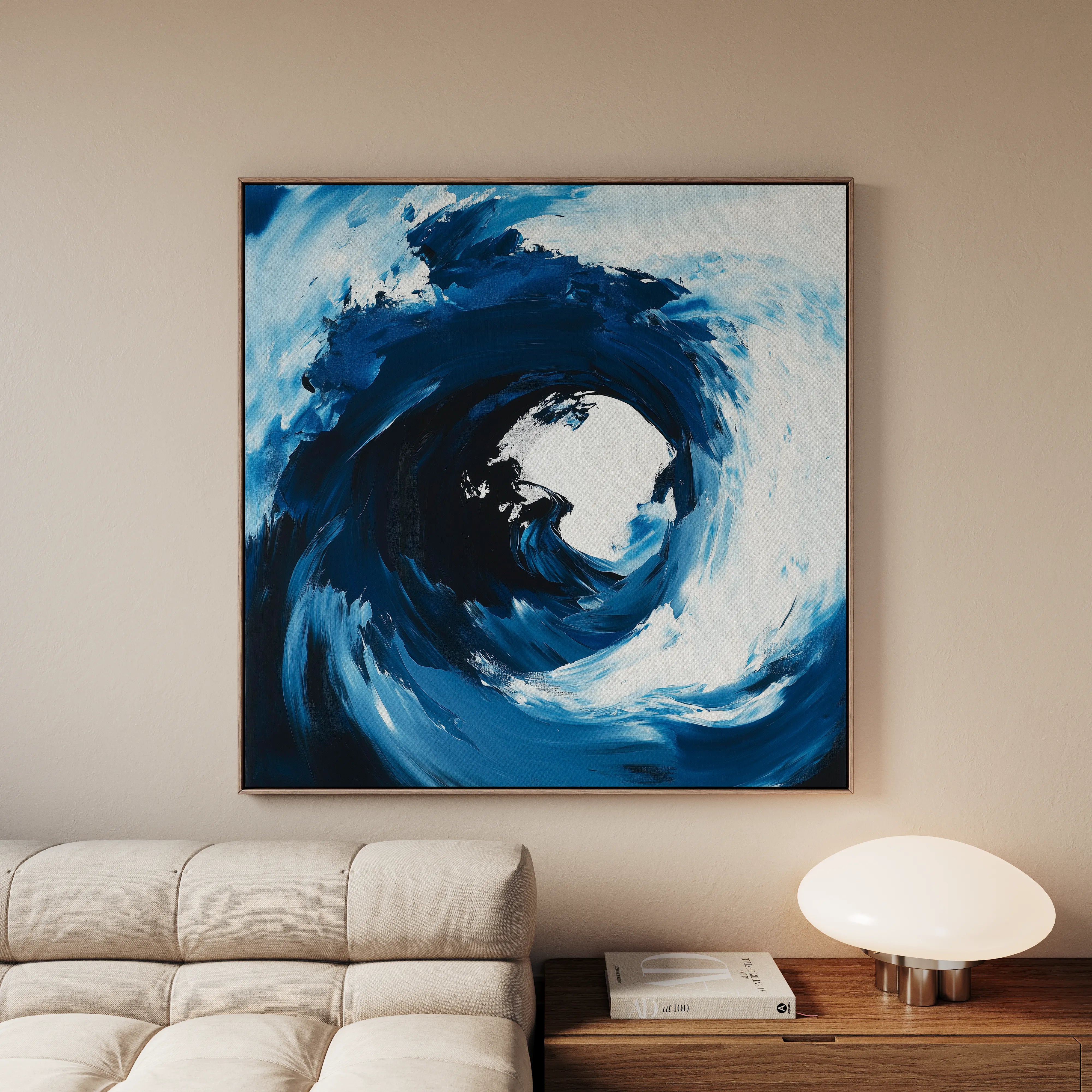 Abstract 1007 Canvas Art 16" x 16" / 40 x 40 cm / Black