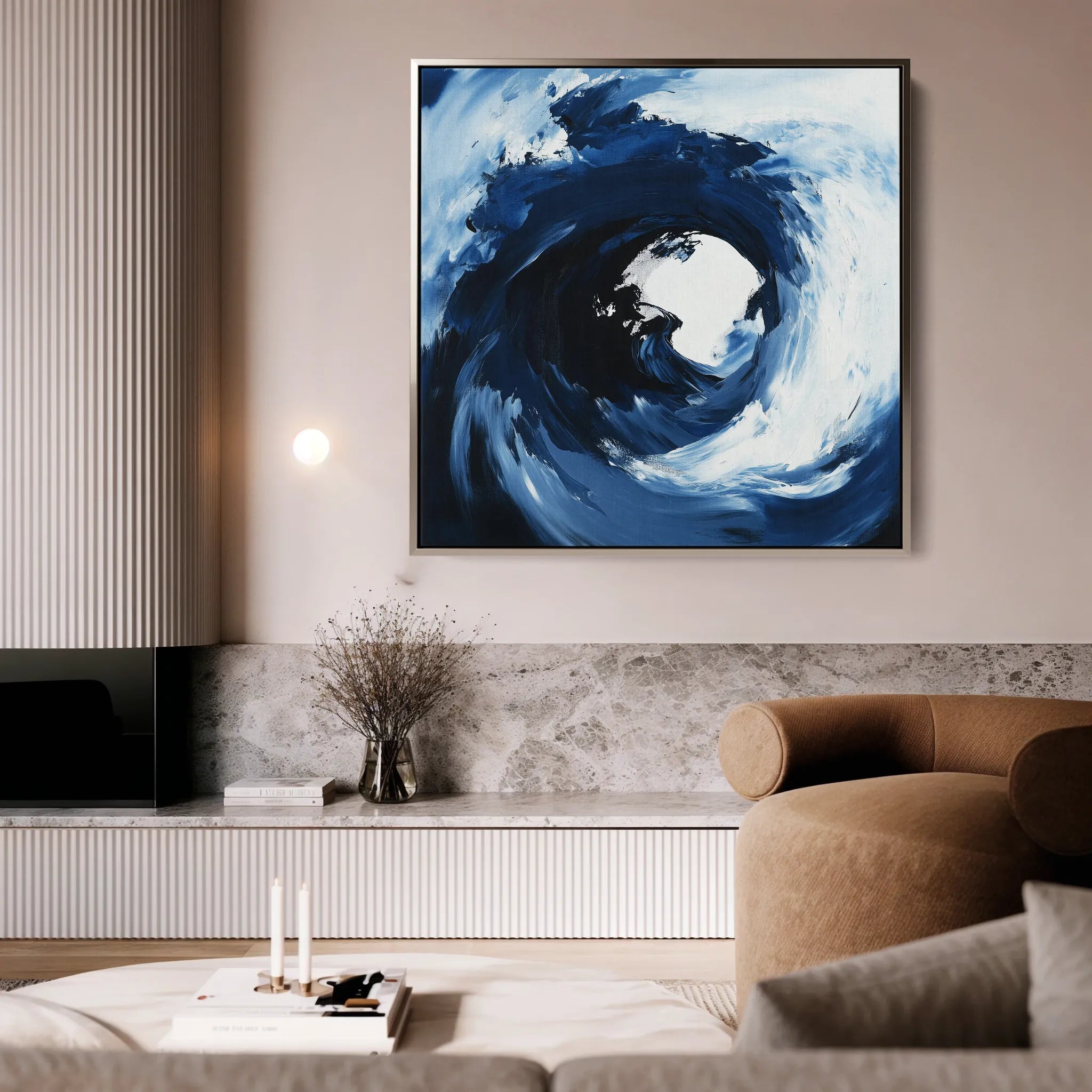 Abstract 1007 Canvas Art 16" x 16" / 40 x 40 cm / Black
