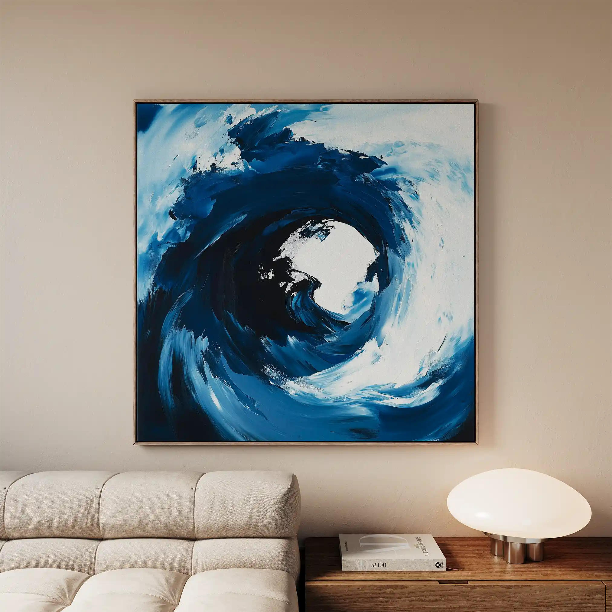 Abstract 1007 Canvas Art 60 x 60 cm / Black