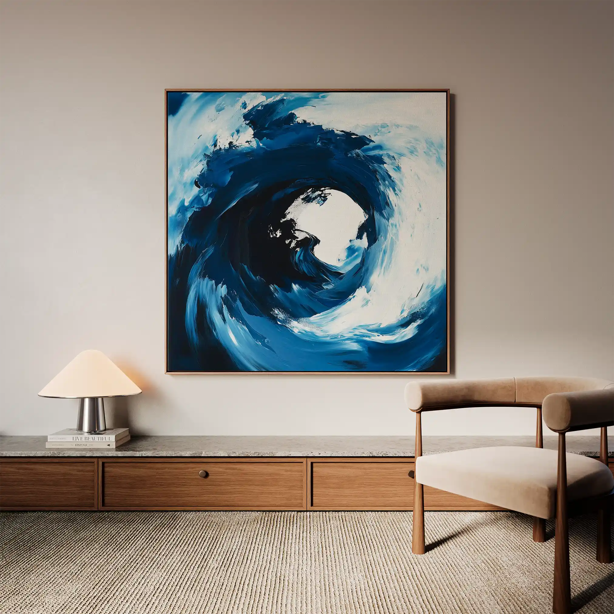 Abstract 1007 Canvas Art 60 x 60 cm / Black