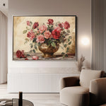 Floral 1007 Canvas Art 18" x 24" / 45 x 60 cm / Black