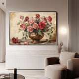 Floral 1007 Canvas Art 18" x 24" / 45 x 60 cm / Black
