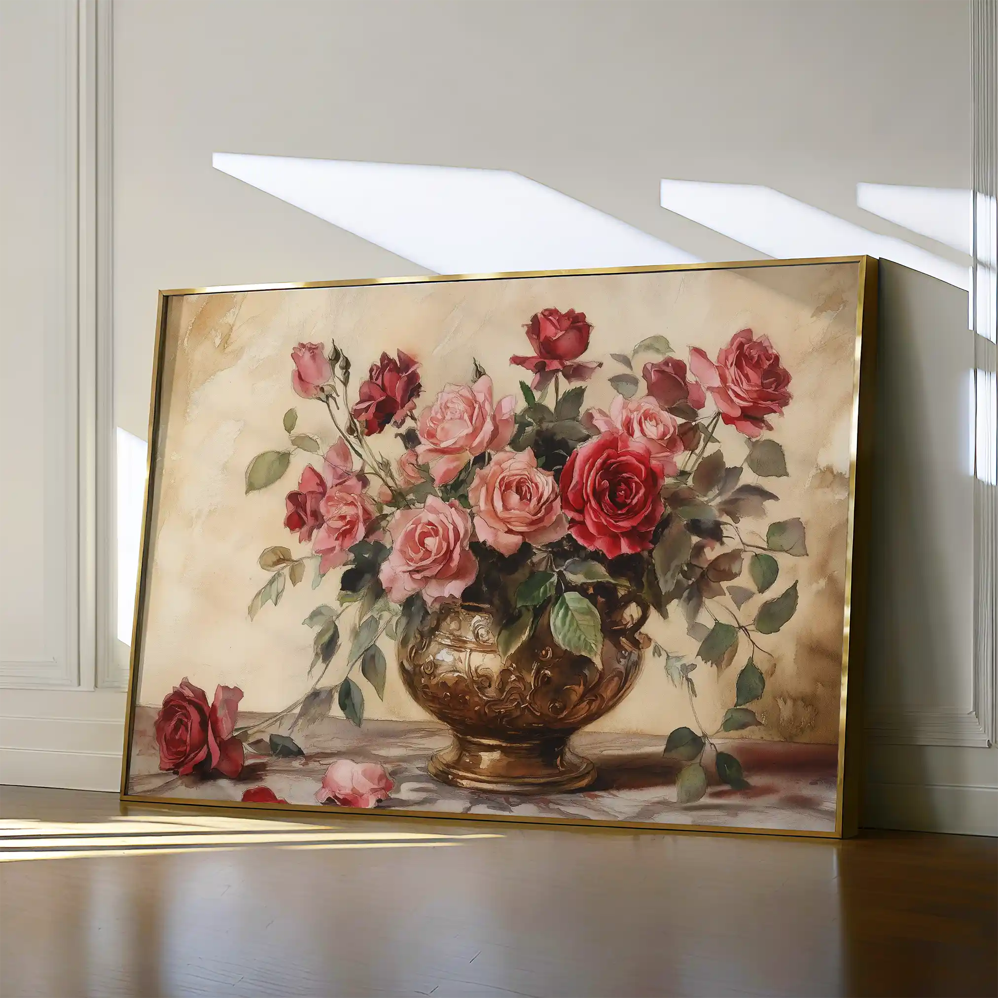 Floral 1007 Canvas Art 60 x 40 cm / Black