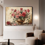 Floral 1007 Canvas Art 60 x 40 cm / Black