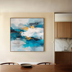 Abstract 1008 Canvas Art 16" x 16" / 40 x 40 cm / Black