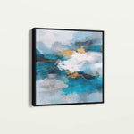 Abstract 1008 Canvas Art 16" x 16" / 40 x 40 cm / Black