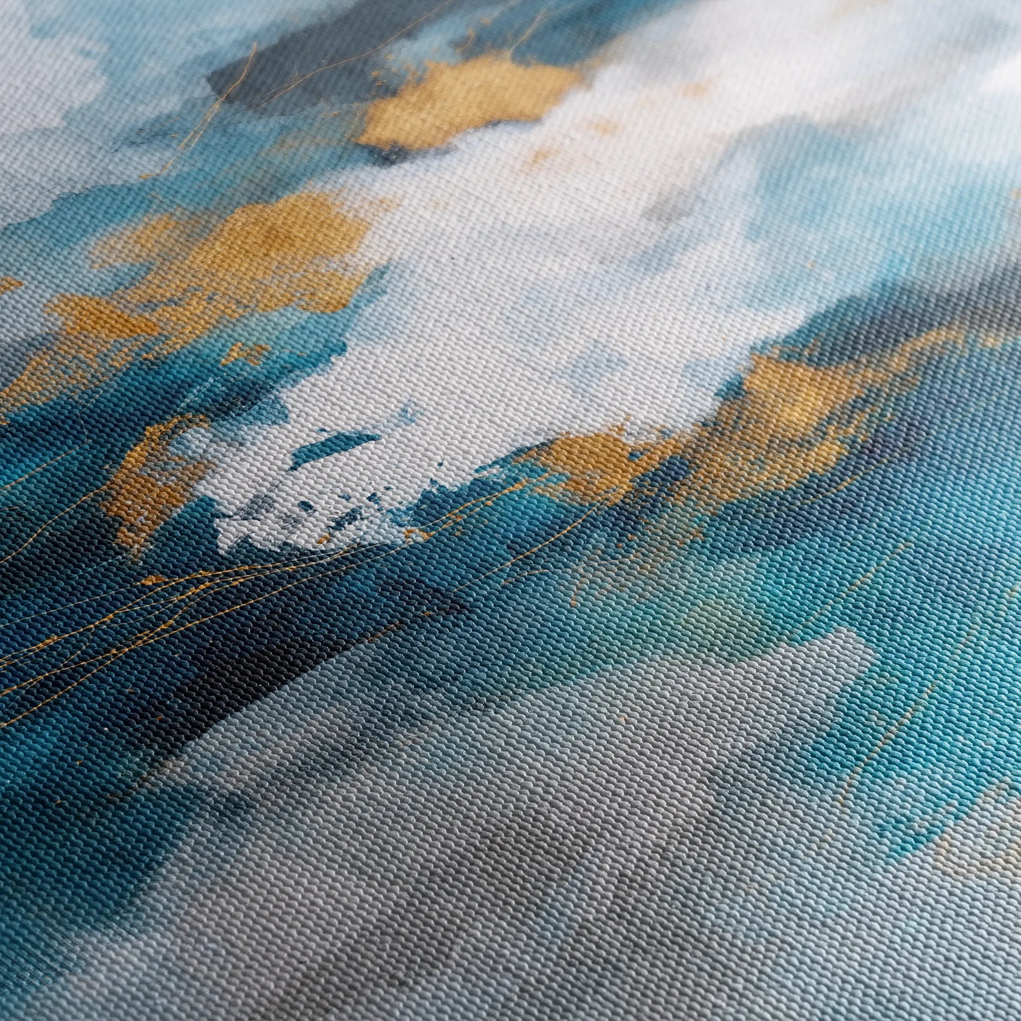 Abstract 1008 Canvas Art 16" x 16" / 40 x 40 cm / Black