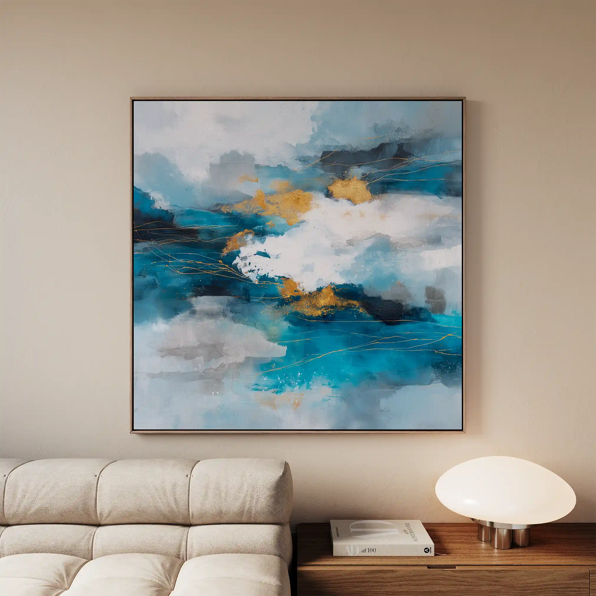 Abstract 1008 Canvas Art 60 x 60 cm / Black
