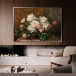 Floral 1008 Canvas Art 18" x 24" / 45 x 60 cm / Black