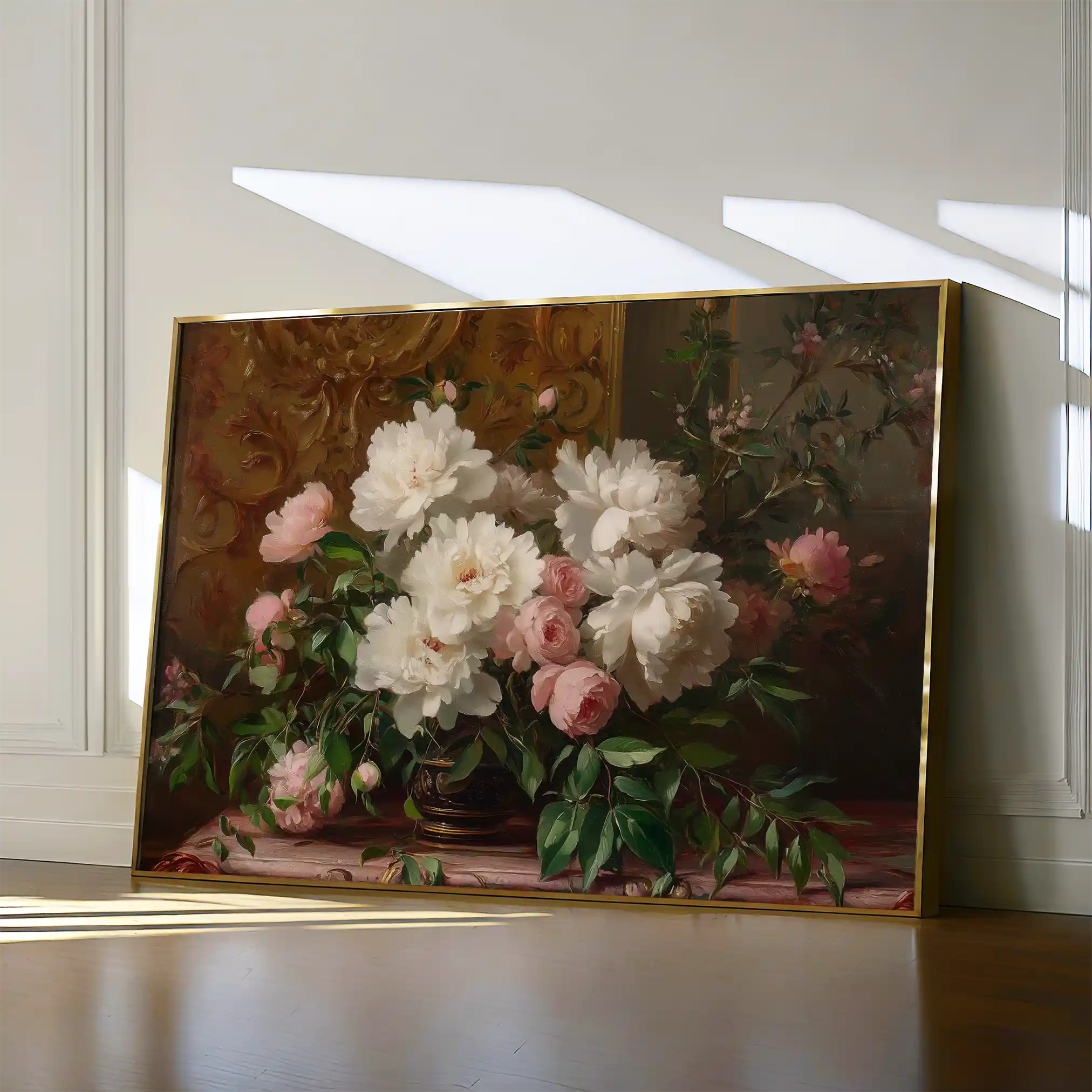 Floral 1008 Canvas Art 60 x 40 cm / Black