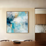 Abstract 1009 Canvas Art 16" x 16" / 40 x 40 cm / Black