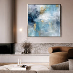 Abstract 1009 Canvas Art 16" x 16" / 40 x 40 cm / Black