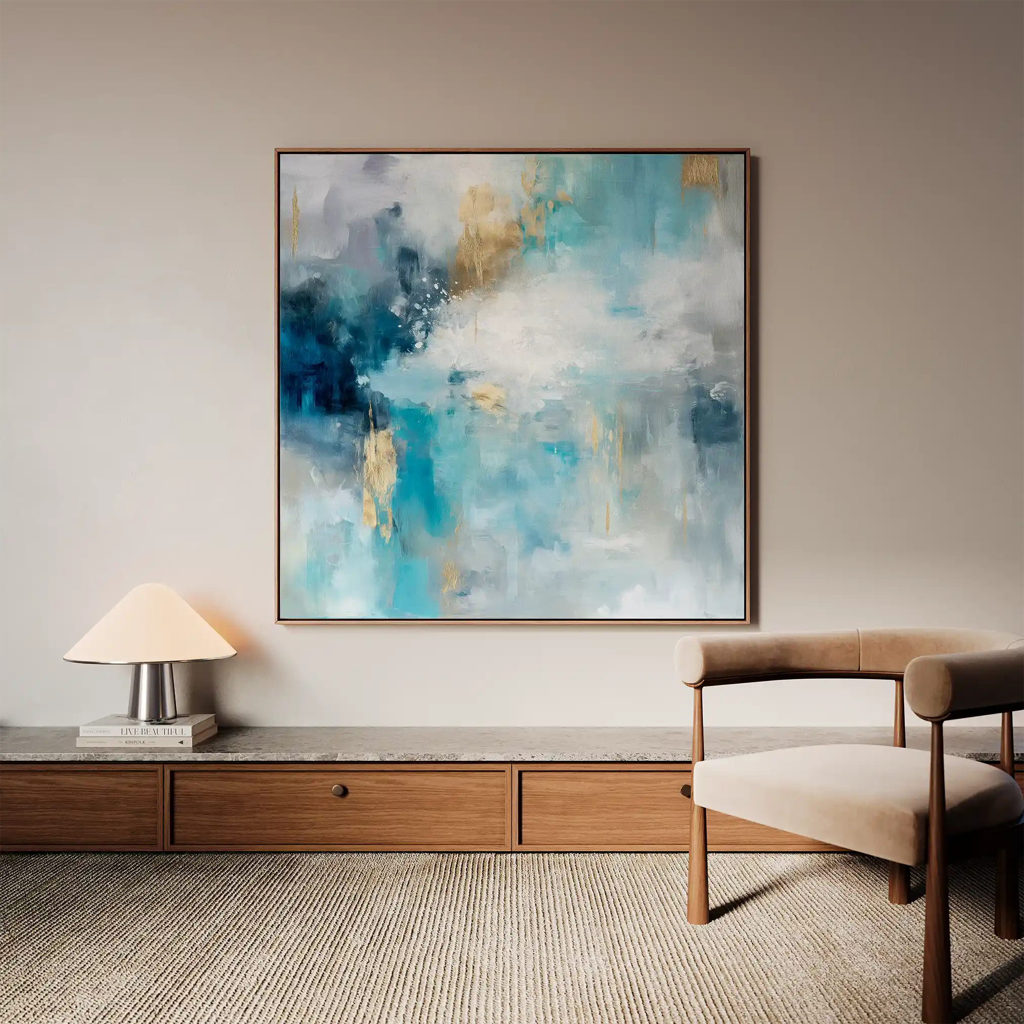 Abstract 1009 Canvas Art 60 x 60 cm / Black