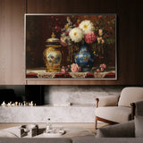 Floral 1009 Canvas Art 18" x 24" / 45 x 60 cm / Black